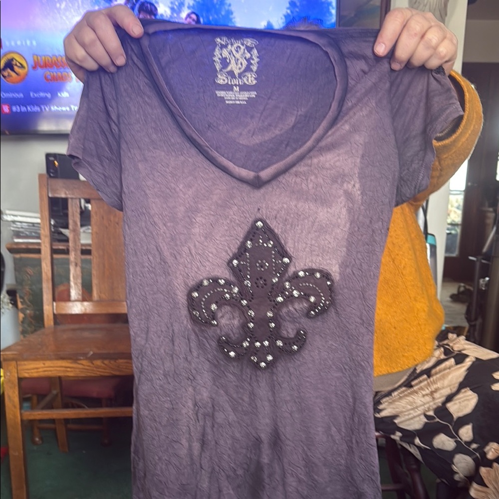 Women's Purple Short Sleeve Top